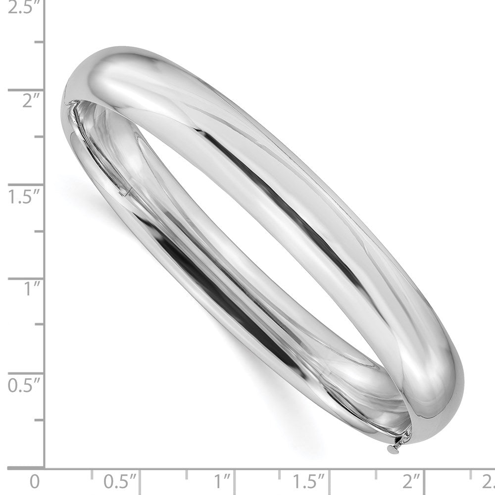 14k White Gold 10 mm Hinged Bangle (14.49 grams)