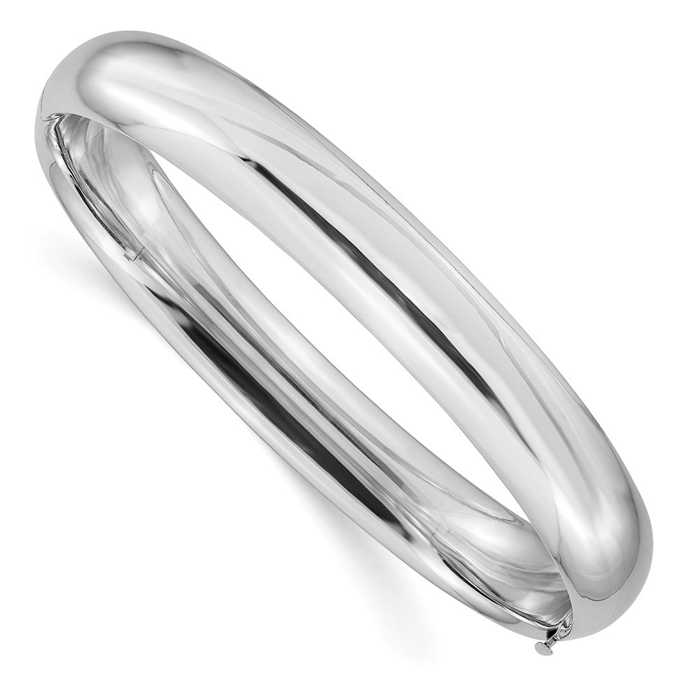 14k White Gold 10 mm Hinged Bangle (14.49 grams)
