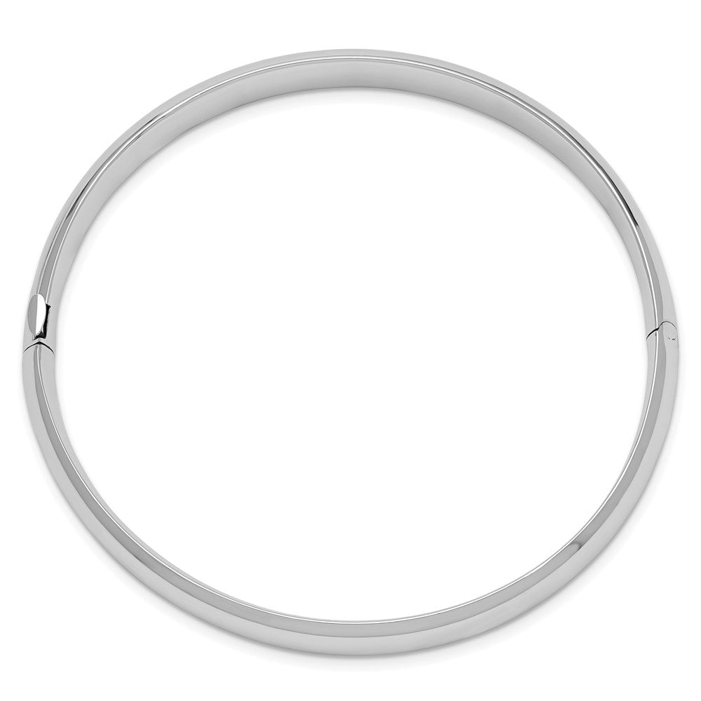 14k White Gold 8 mm Hinged Bangle (10.24 grams)