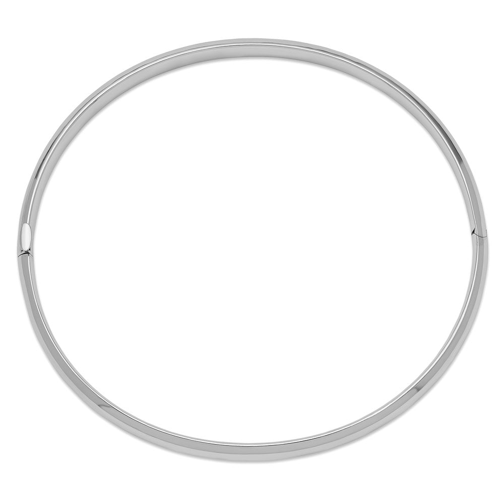 14k White Gold 4 mm Hinged Bangle (5.19 grams)