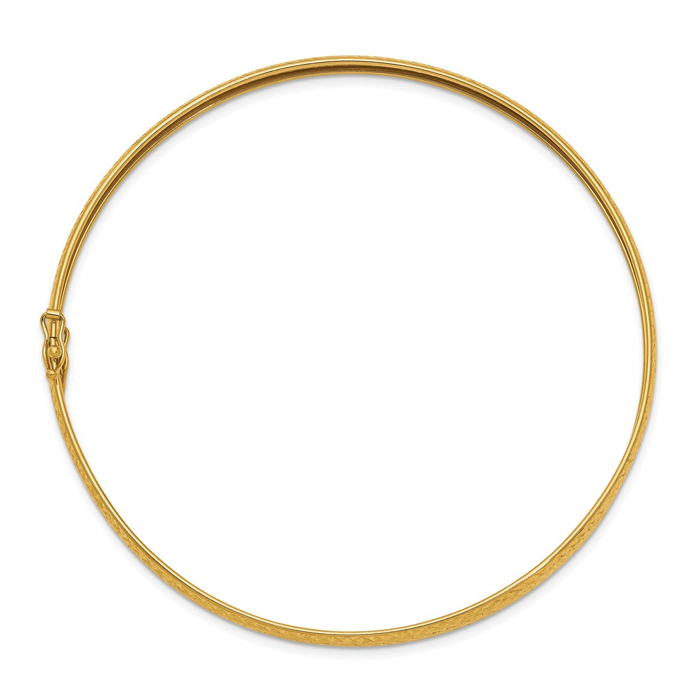14k Yellow Gold 4.25 mm Polished D/C Flexible Bangle (3.28 grams)