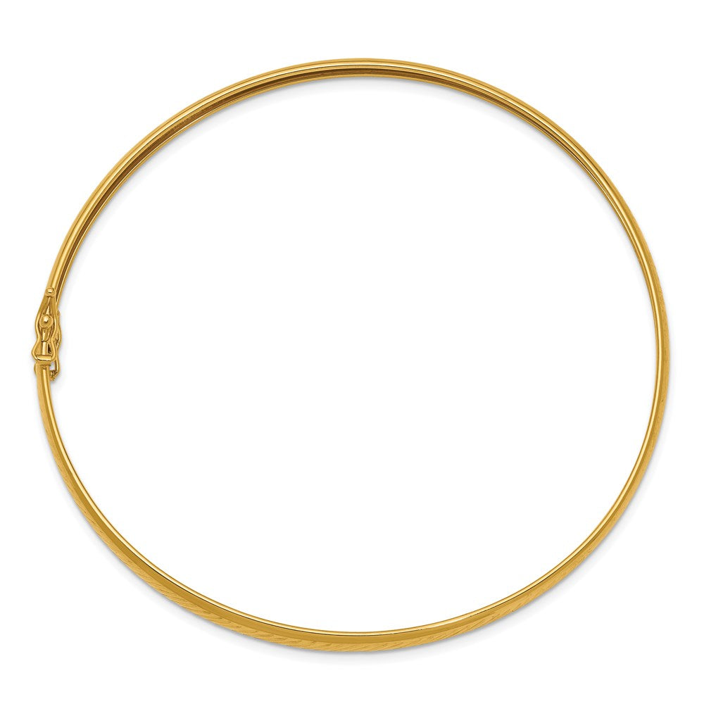 14k Yellow Gold 4.25 mm Polished D/C Flexible Bangle (3.61 grams)