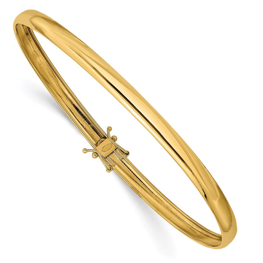 14k Yellow Gold 4 mm Polished Flexible Bangle (3.55 grams)
