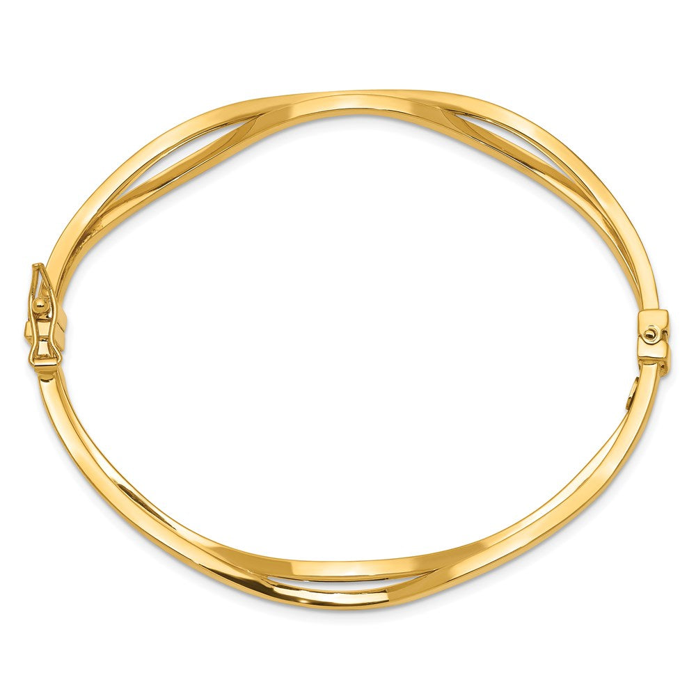 14k Yellow Gold 7 mm Hinged Bangle (5.69 grams)