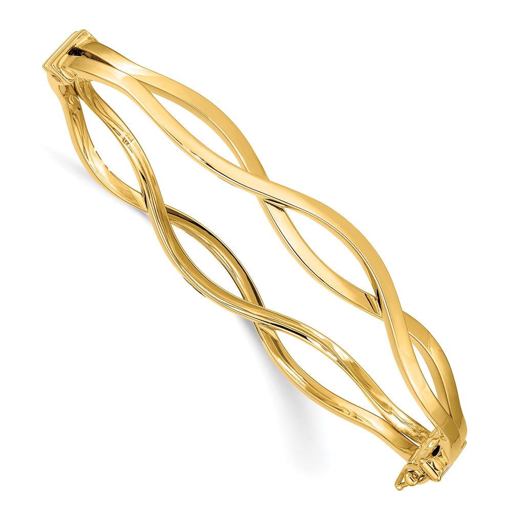 14k Yellow Gold 7 mm Hinged Bangle (5.69 grams)