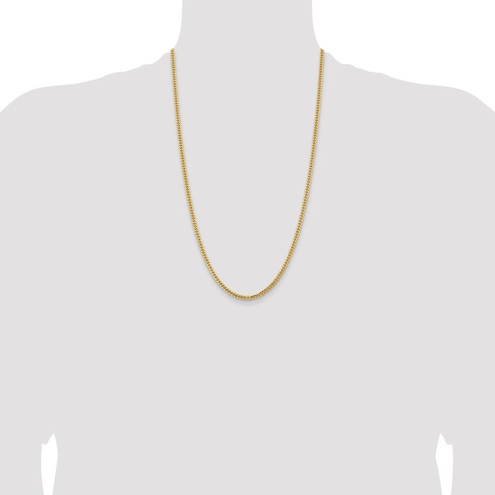 14k 3.5mm Solid Miami Cuban Chain (16.01 grams)