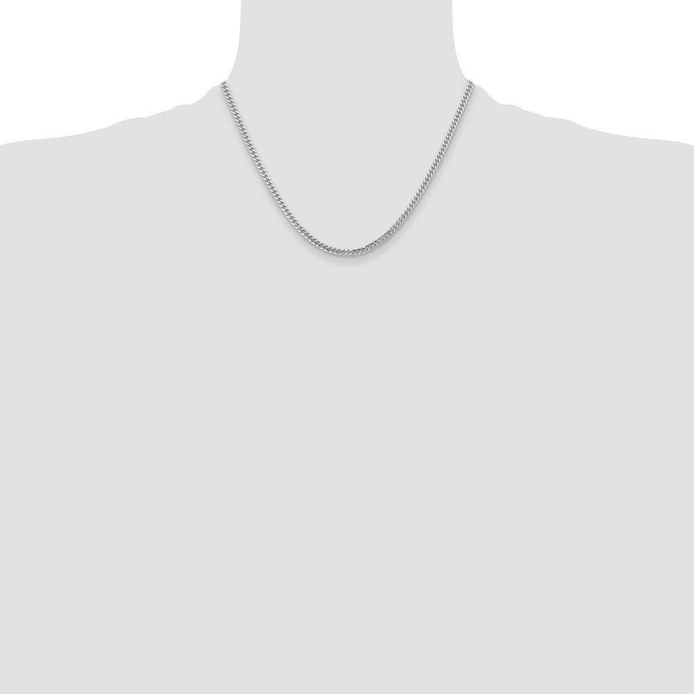 14k WG 3.5mm Solid Miami Cuban Chain (15.74 grams)