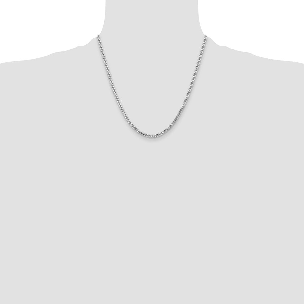 14k WG 3.5mm Solid Miami Cuban Chain (15.74 grams)