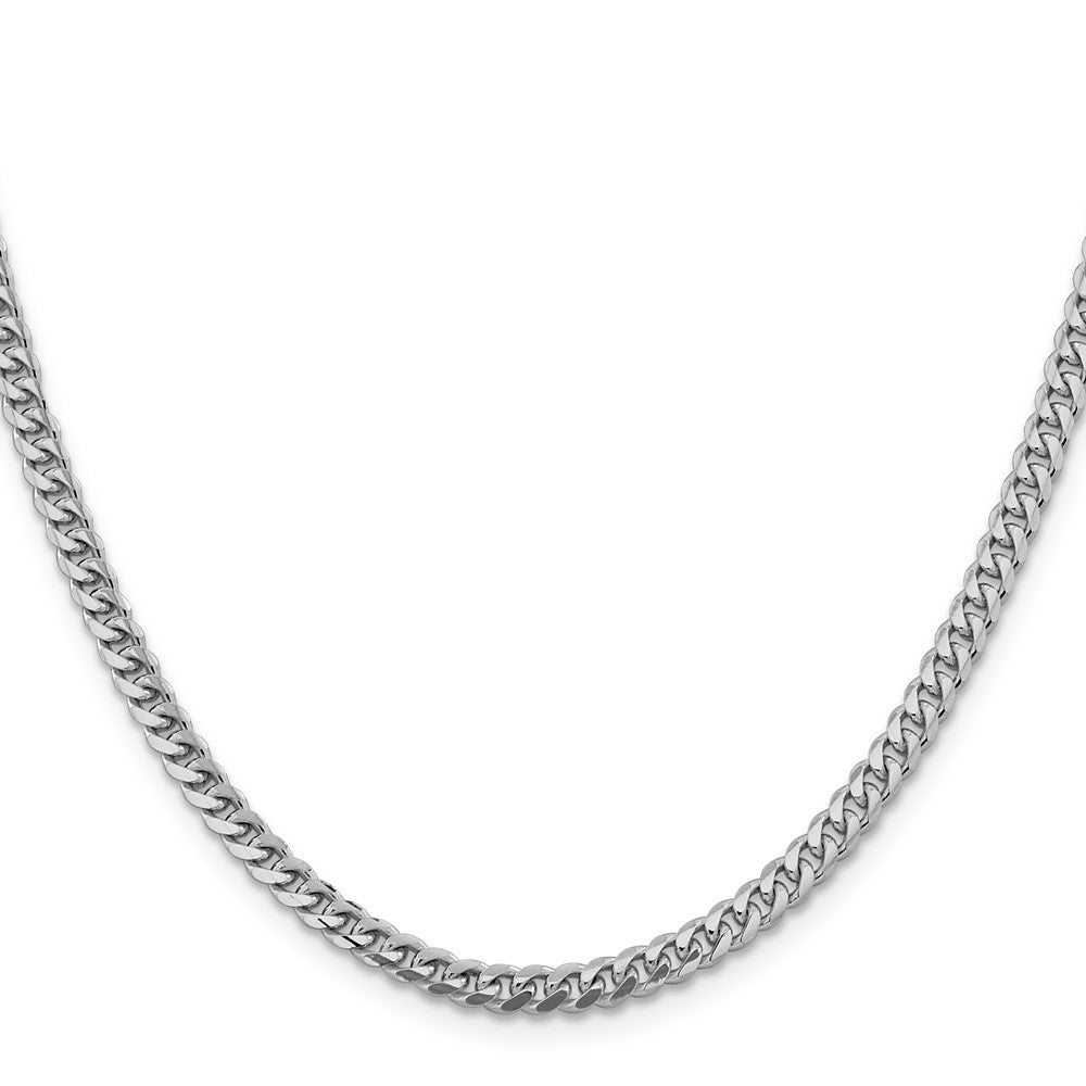 14k WG 4.25mm Solid Miami Cuban Chain (21.37 grams)