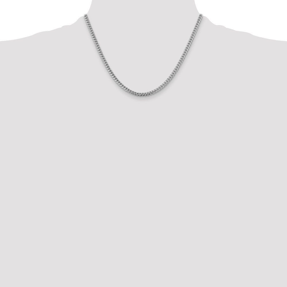 14k WG 4.25mm Solid Miami Cuban Chain (21.37 grams)