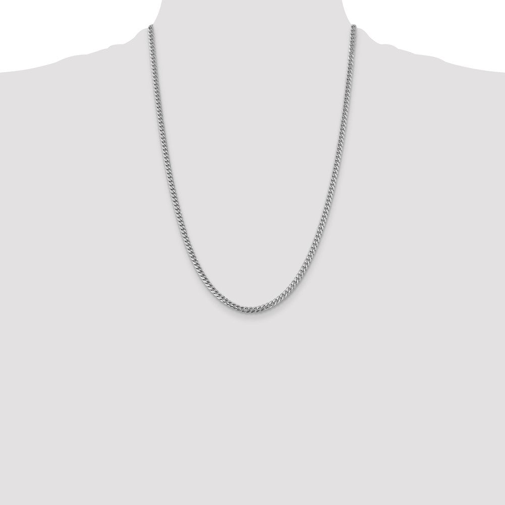 14k WG 4.25mm Solid Miami Cuban Chain (21.37 grams)