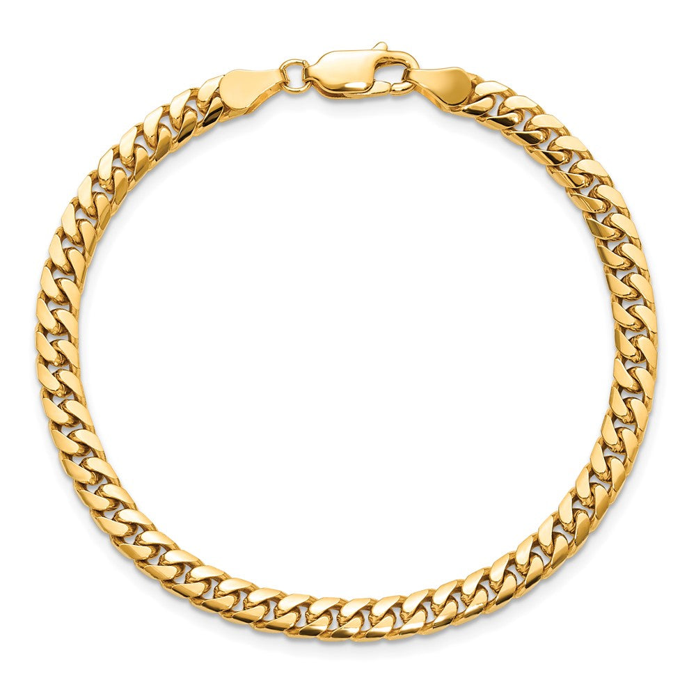 14k 4.3mm Solid Miami Cuban Chain Bracelet (9.85 grams)