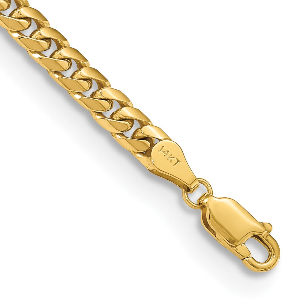 14k 4.3mm Solid Miami Cuban Chain Bracelet (9.85 grams)