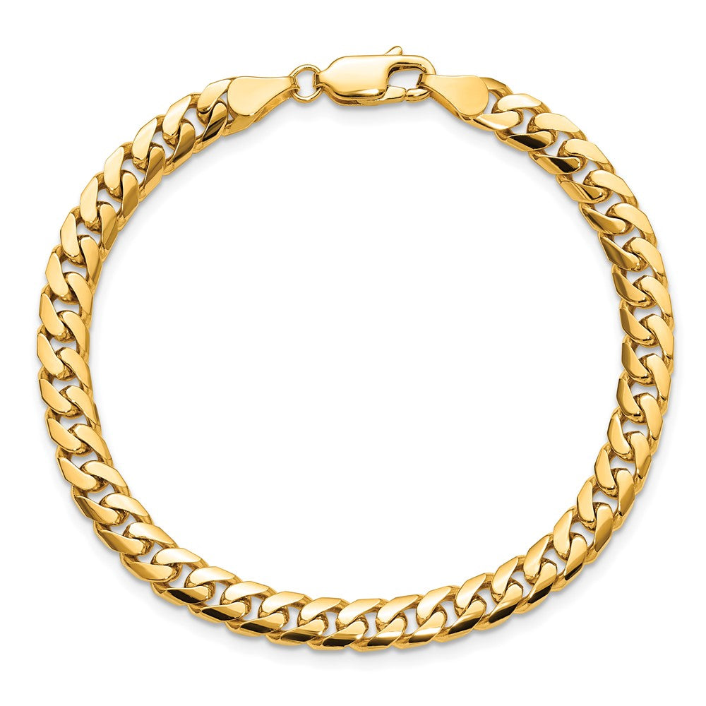 14k 5mm Solid Miami Cuban Chain Bracelet (12.72 grams)