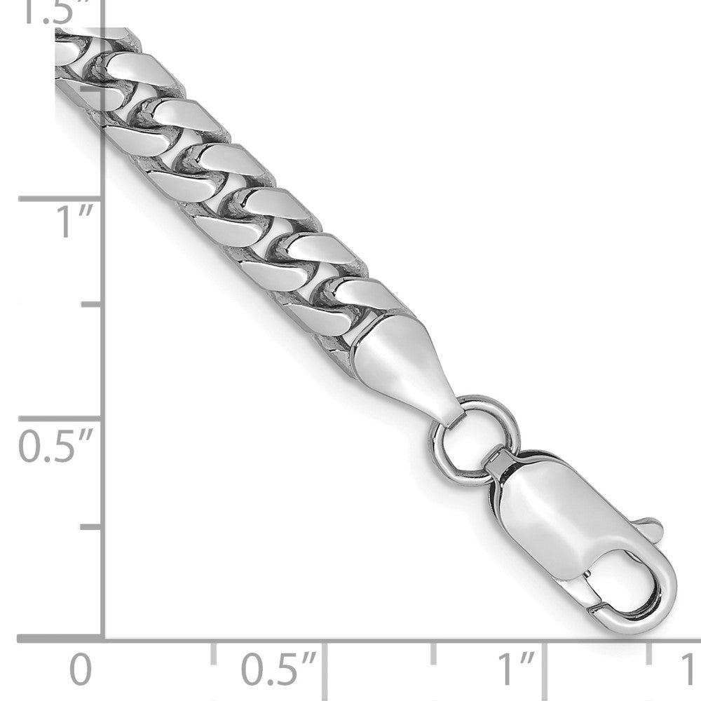 14k WG 5mm Solid Miami Cuban Chain Bracelet (12.65 grams)