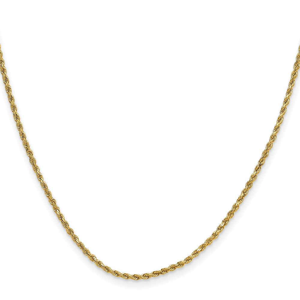 14k 2mm Semi-solid D/C Rope Chain (2.16 grams)