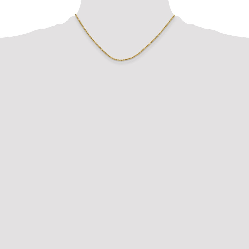 14k 2mm Semi-solid D/C Rope Chain (2.16 grams)