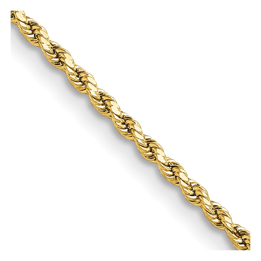 14k 2mm Semi-solid D/C Rope Chain (2.16 grams)