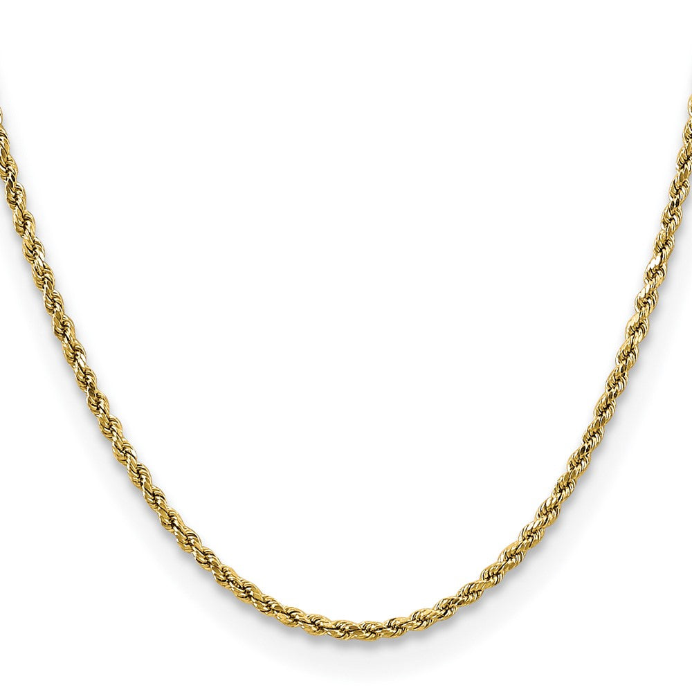 14k 2.5mm Semi-solid D/C Rope Chain (2.92 grams)