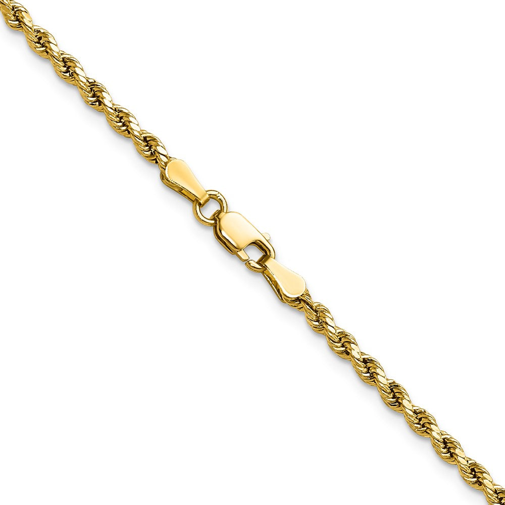 14k 2.5mm Semi-solid D/C Rope Chain (2.92 grams)