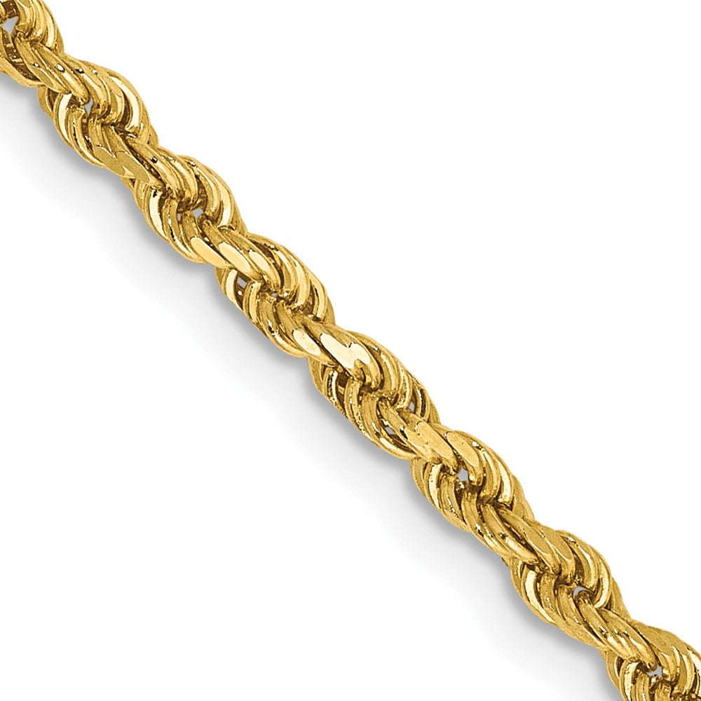 14k 2.5mm Semi-solid D/C Rope Chain (2.92 grams)