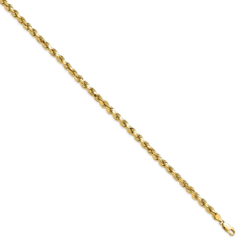 14k 4.9mm Semi-solid D/C Rope Chain Bracelet (3.63 grams)