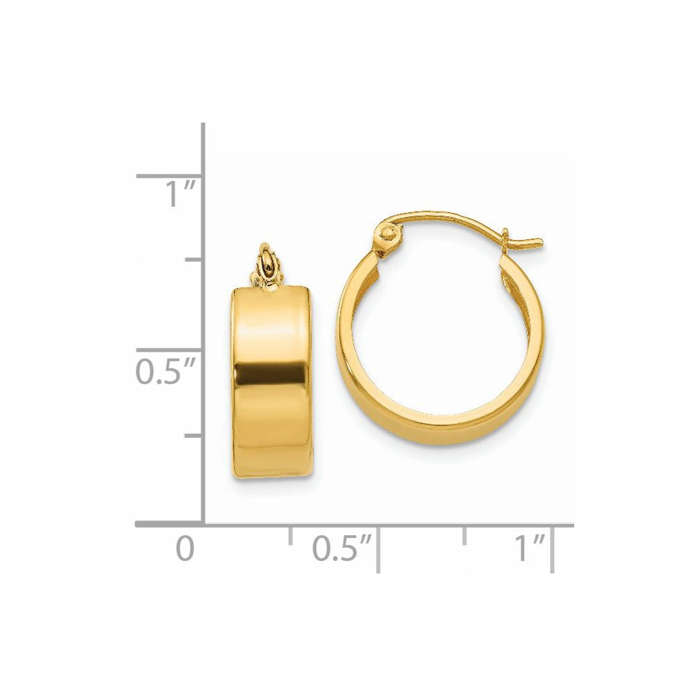 14k Yellow Gold 15 mm Small Hoop Earrings (1.42 grams)