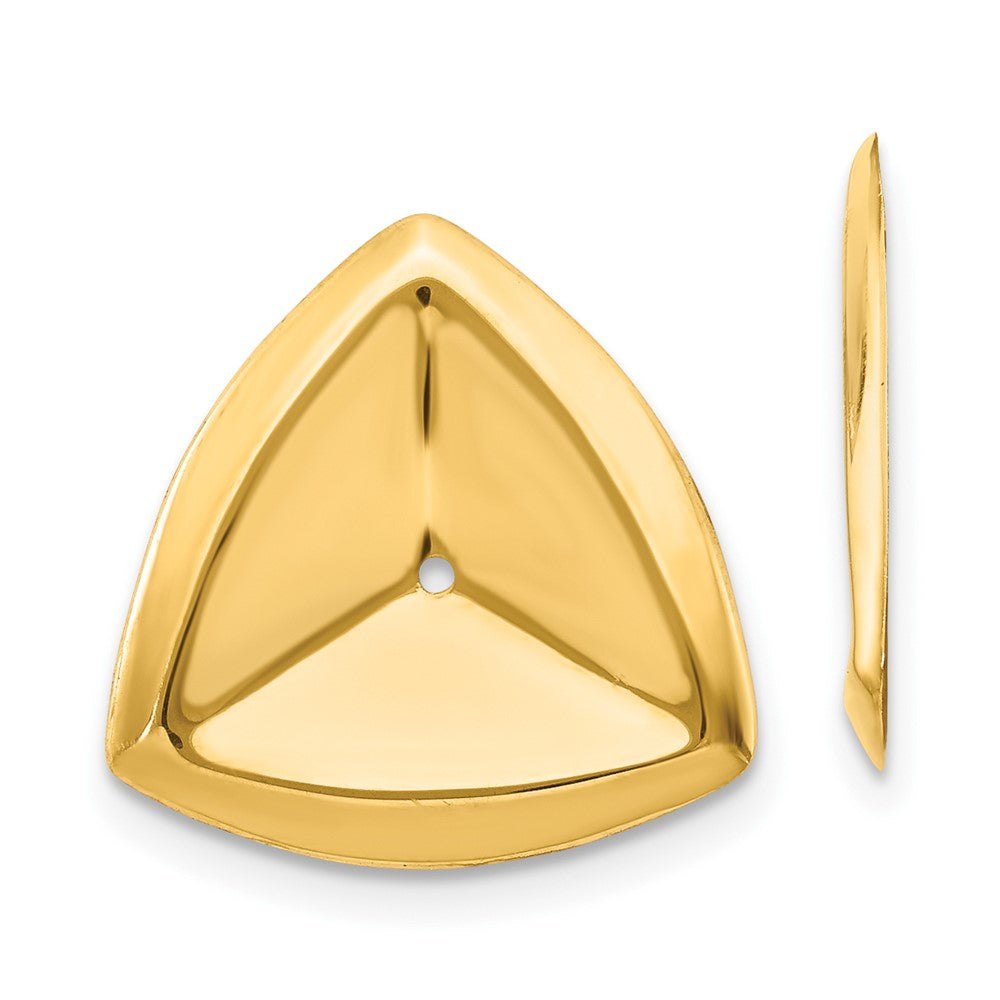 14k Yellow Gold 12 mm Polished Triangle Earring Jackets (0.98 grams)