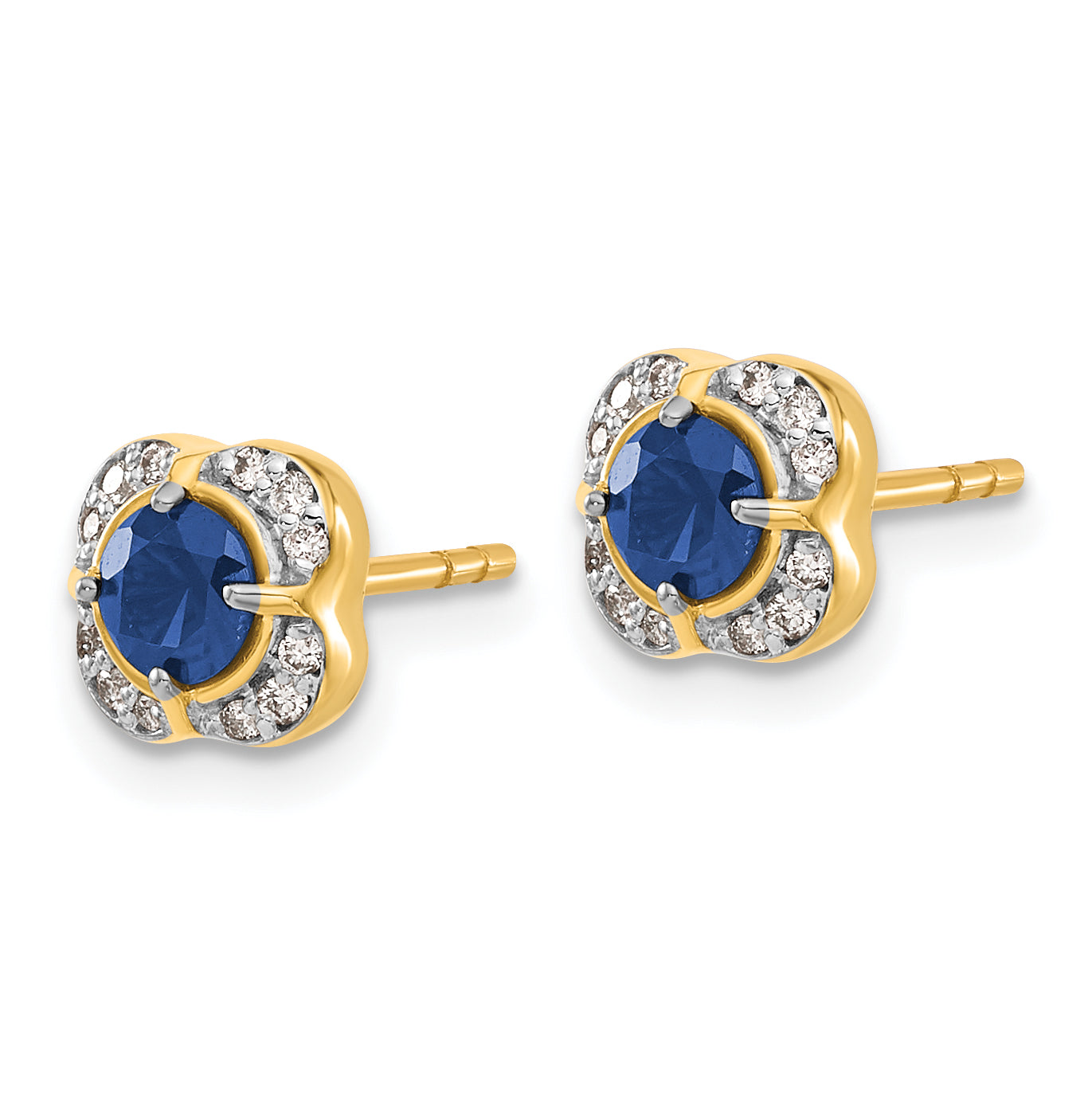14k Diamond and Sapphire Fancy Earrings (1.7 grams)