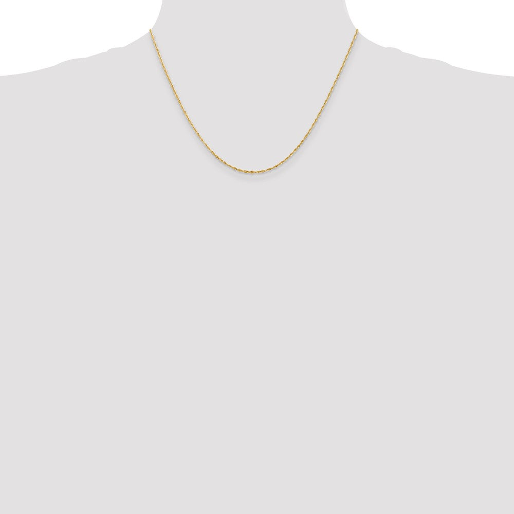 14k 1.5mm Extra-Light D/C Rope Chain (2.15 grams)
