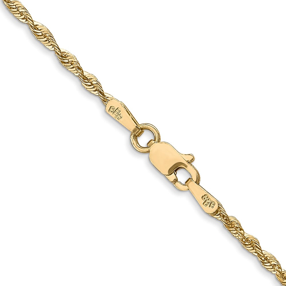 14k 1.8mm Extra-Light D/C Rope Chain (3.21 grams)