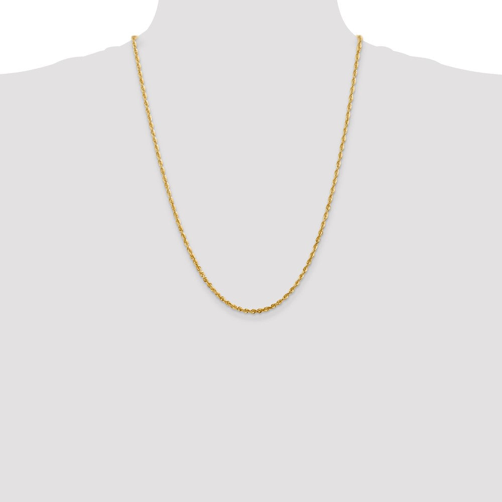 14k 2.75mm Extra-Light D/C Rope Chain (11.41 grams)