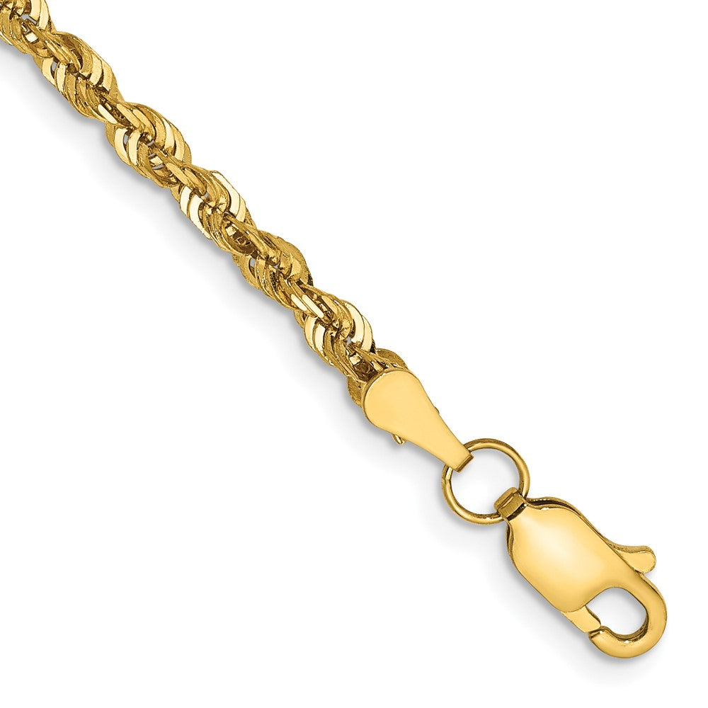 14k 2.75mm Extra-Light D/C Rope Chain Bracelet (3.62 grams)