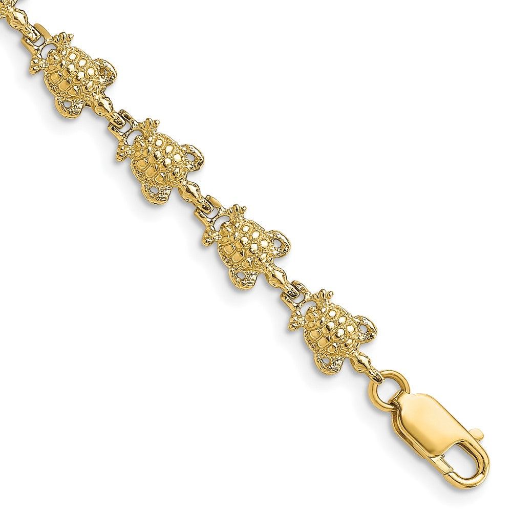 14k Yellow Gold 6.3 mm Turtle Bracelet (5.59 grams)