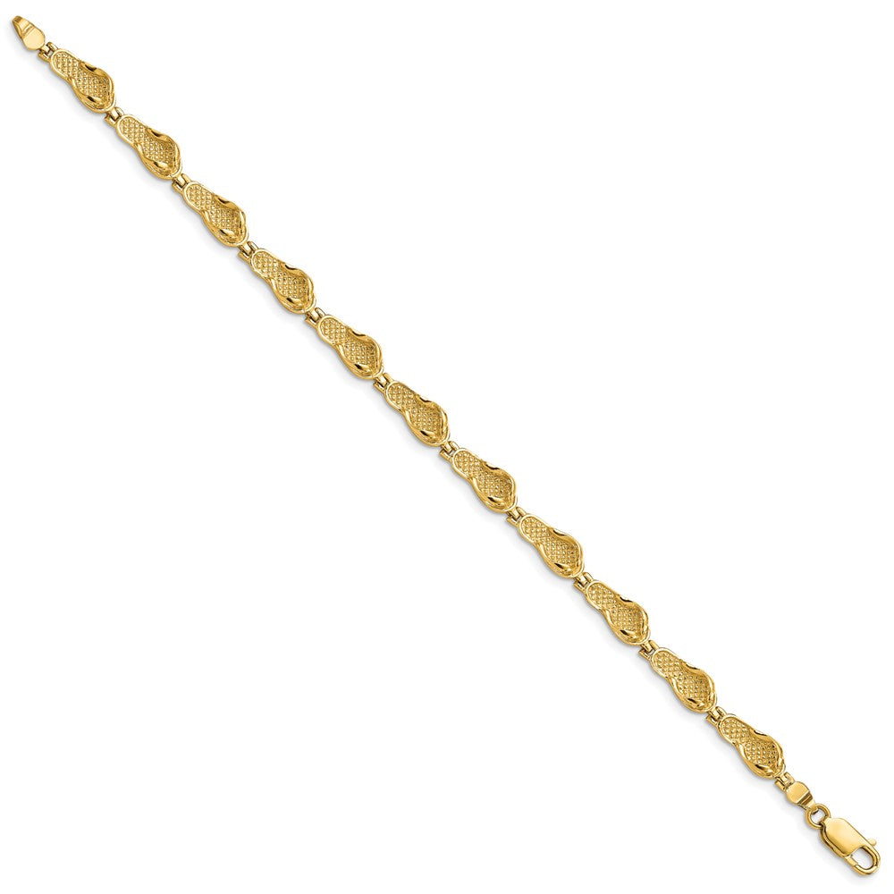 14k Yellow Gold 5.3 mm Flip Flop Bracelet (7.67 grams)