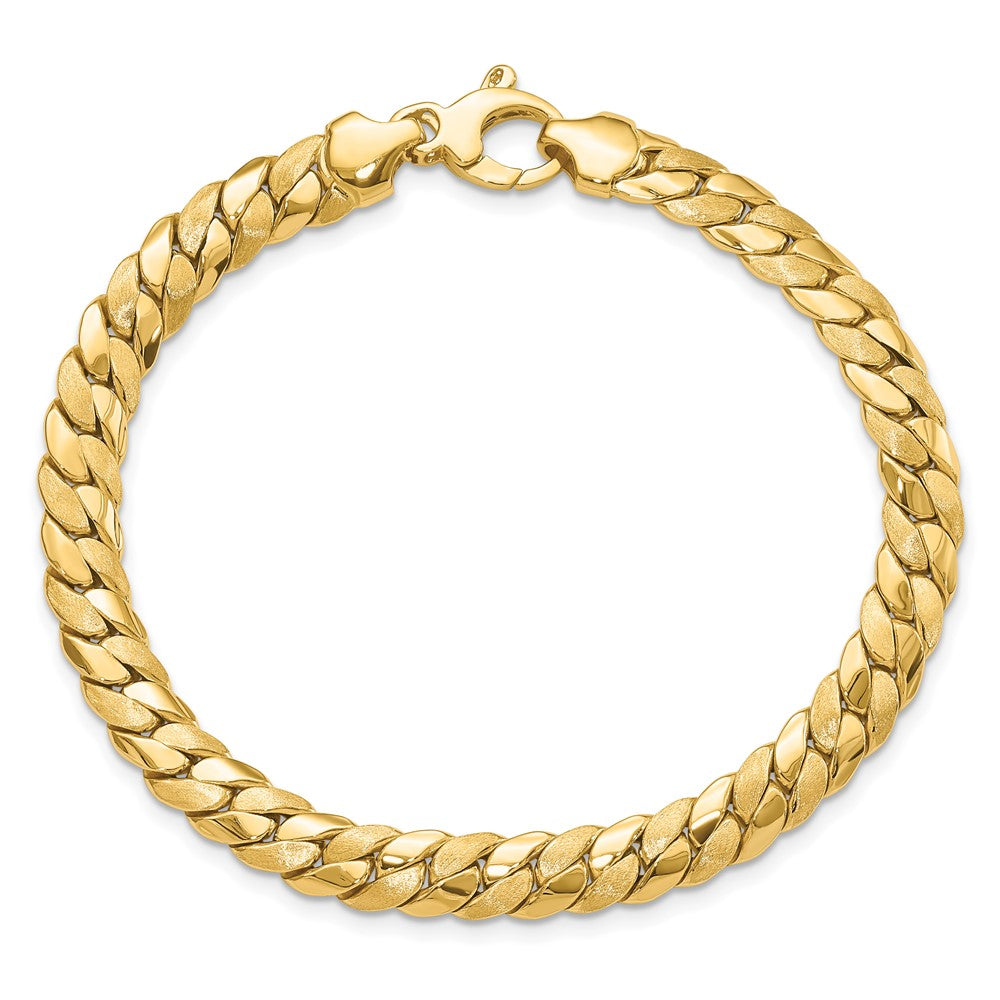 14k Yellow Gold 6.5 mm Fancy Link Bracelet (7.17 grams)