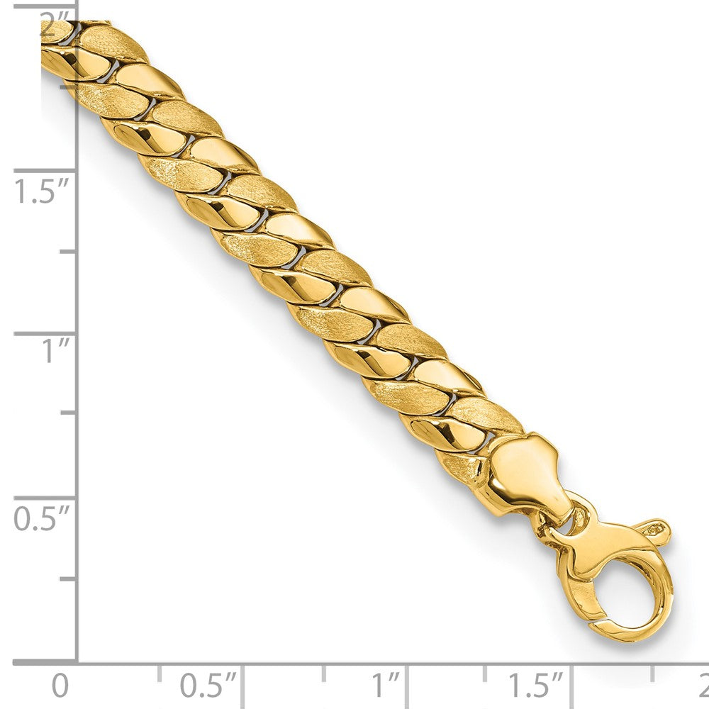 14k Yellow Gold 6.5 mm Fancy Link Bracelet (7.17 grams)