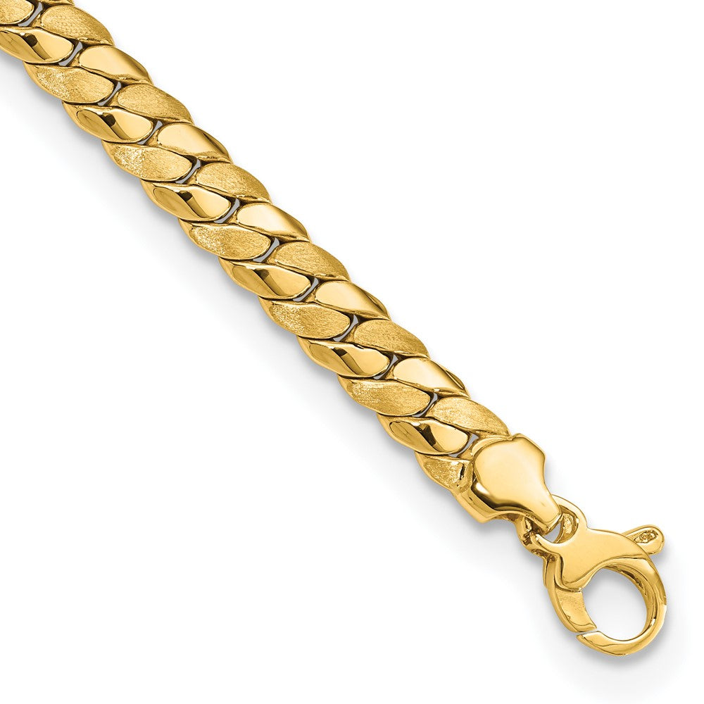 14k Yellow Gold 6.5 mm Fancy Link Bracelet (7.17 grams)