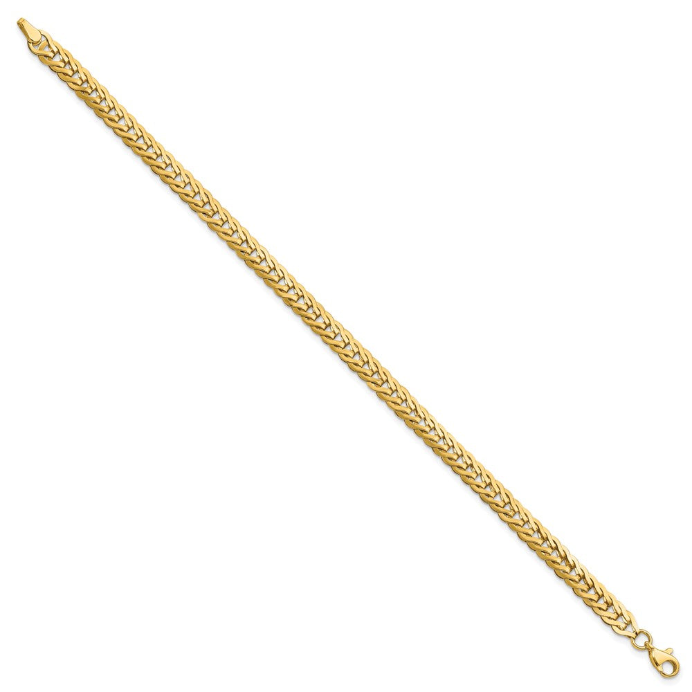 14k Yellow Gold 5.3 mm Polished Fancy Link in Bracelet (4.07 grams)