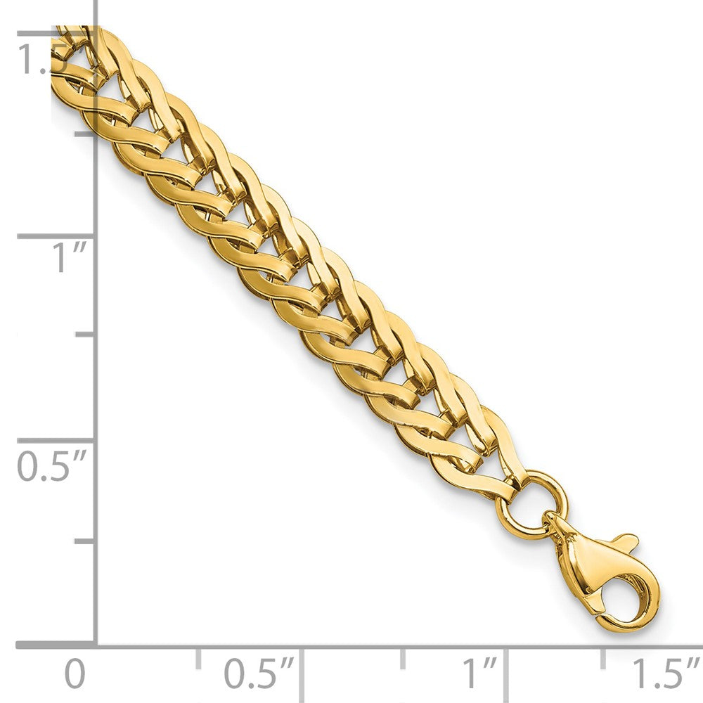 14k Yellow Gold 5.3 mm Polished Fancy Link in Bracelet (4.07 grams)