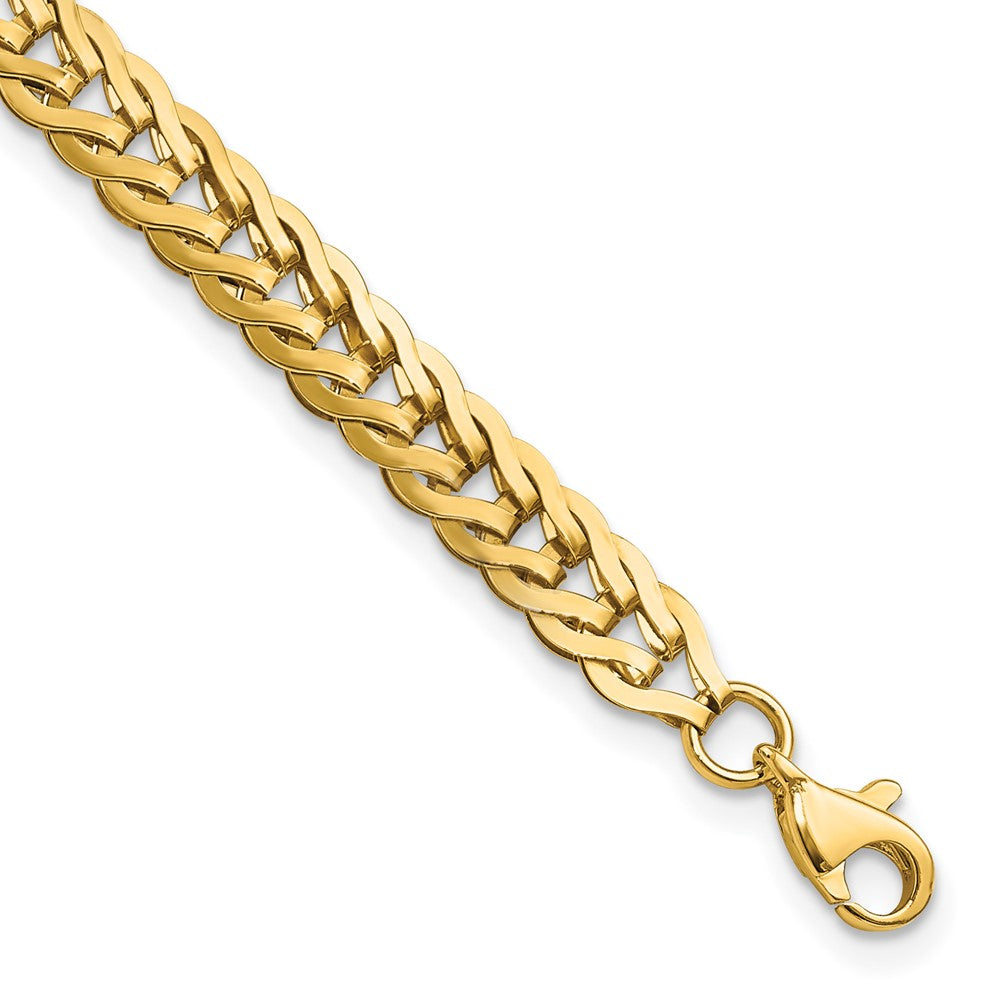 14k Yellow Gold 5.3 mm Polished Fancy Link in Bracelet (4.07 grams)