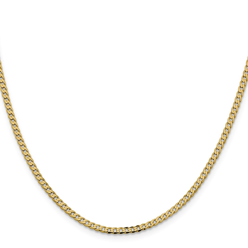 14k 2.3mm Flat Beveled Curb Chain (4.50 grams)