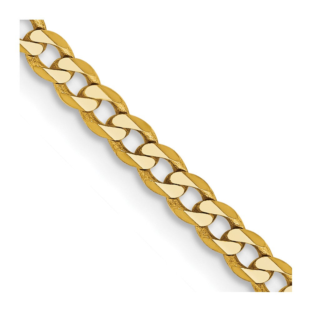 14k 2.3mm Flat Beveled Curb Chain (4.50 grams)