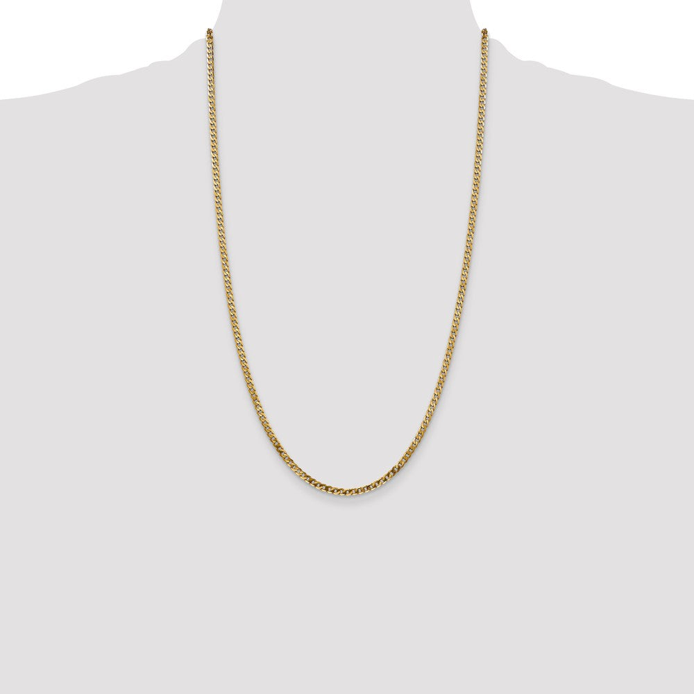 14k 2.9mm Flat Beveled Curb Chain (5.60 grams)