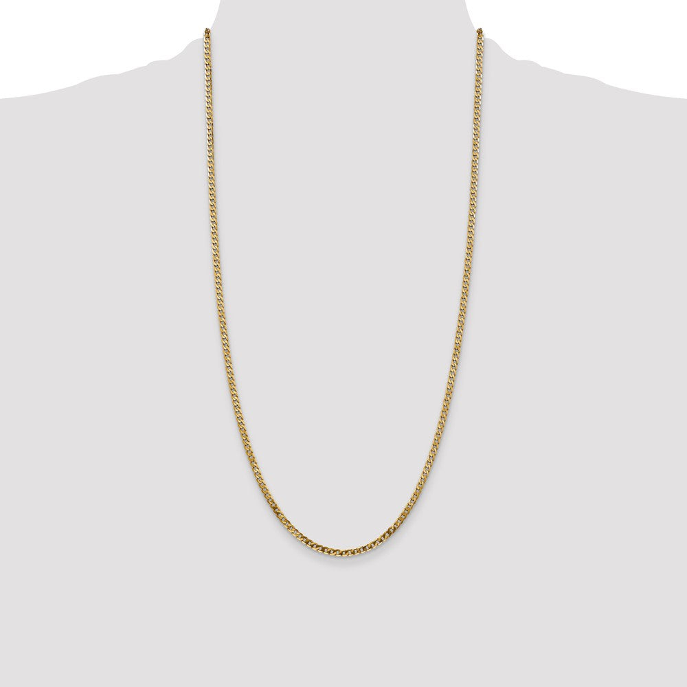 14k 2.9mm Flat Beveled Curb Chain (5.60 grams)