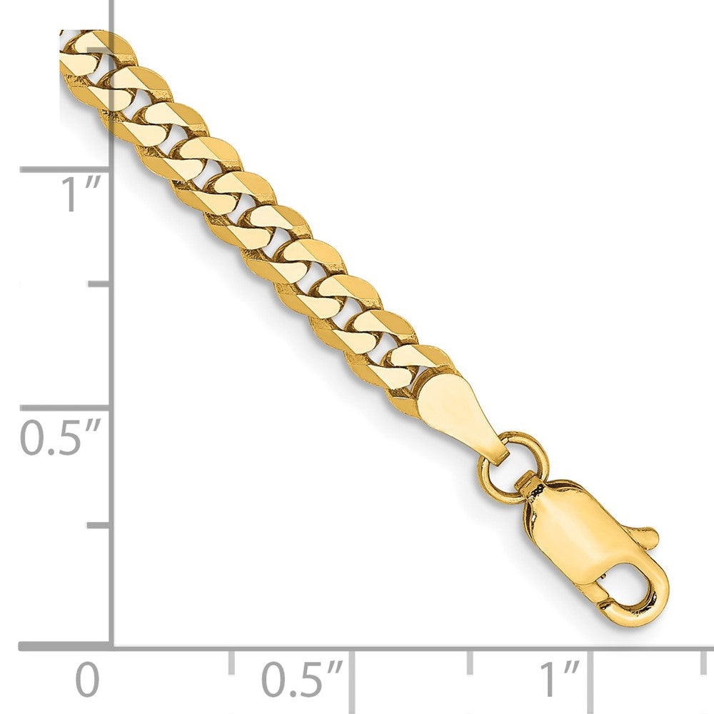 14k 3.9mm Flat Beveled Curb Chain Bracelet (4.50 grams)
