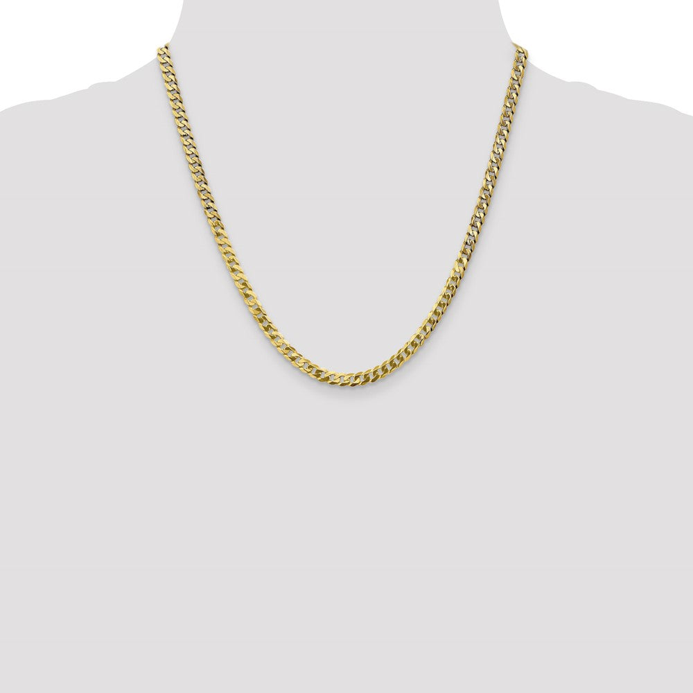 14k 4.75mm Flat Beveled Curb Chain (16.33 grams)