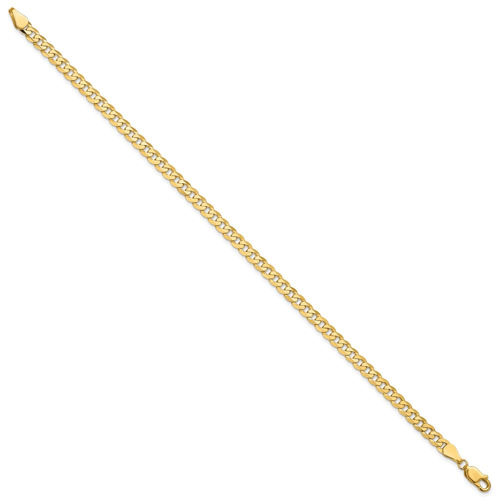 14k 4.75mm Flat Beveled Curb Chain Bracelet (6.38 grams)