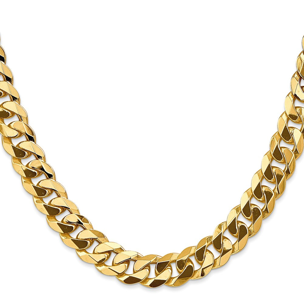 14k 9.5mm Flat Beveled Curb Chain (79.36 grams)