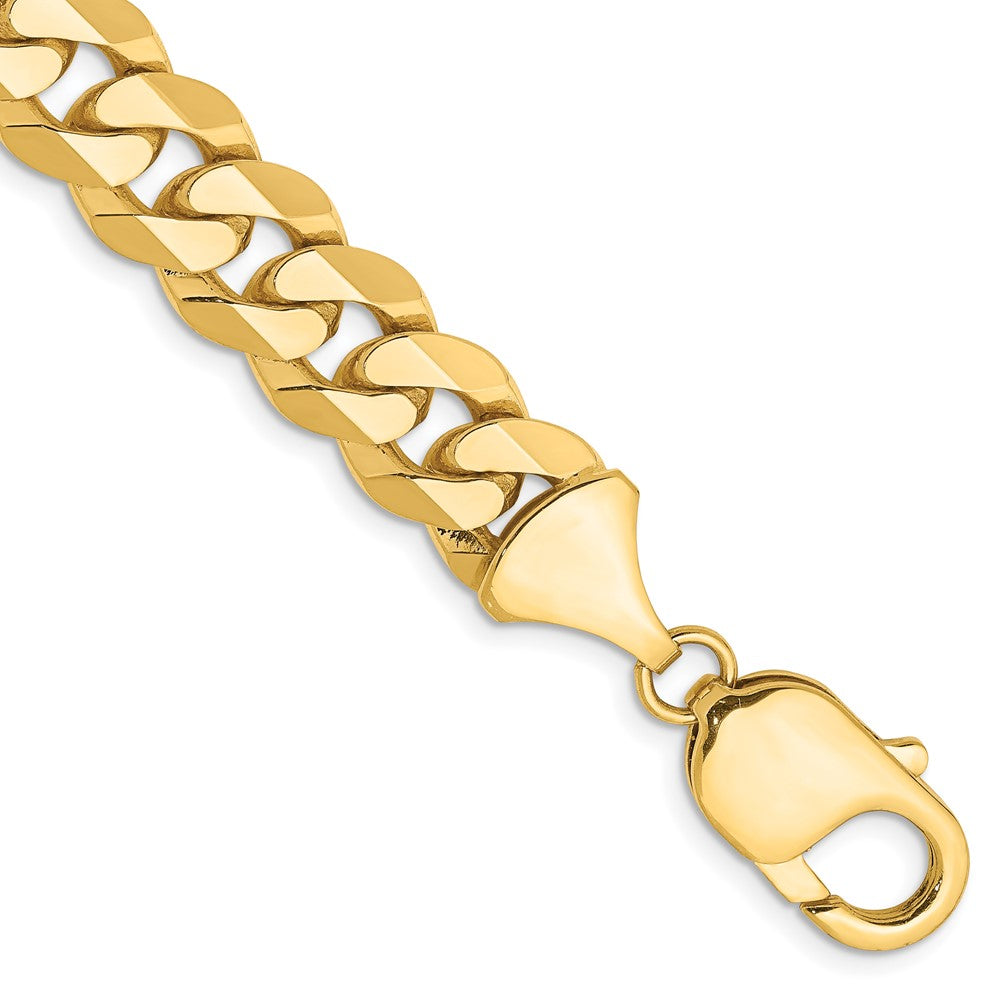 14k 9.5mm Flat Beveled Curb Chain Bracelet (31.65 grams)